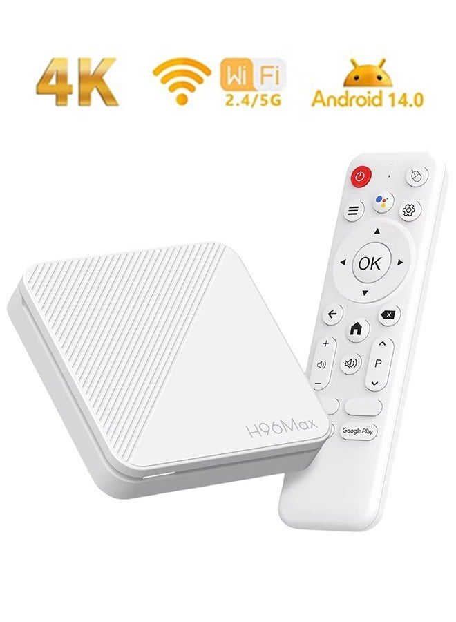 اتش 96 ماكس جهاز استقبال تلفزيوني 4K بنظام أندرويد 14، جهاز استقبال تلفزيوني أندرويد مزود بتقنية واي فاي وبلوتوث ومعالج رباعي النواة ومشغل وسائط عالي الدقة، جهاز استقبال رقمي - Image 1